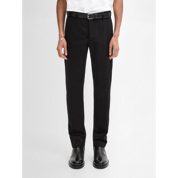 Massimo Dutti Mens Trousers Pants EU 40 US 31 Tapered Fit Black 0011/040 NWT - Picture 1 of 10